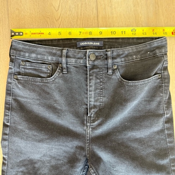 Calvin Klein High Rise‎ Demi Boot Black Stretch Jeans Women’s 30 EUC - Picture 7 of 10